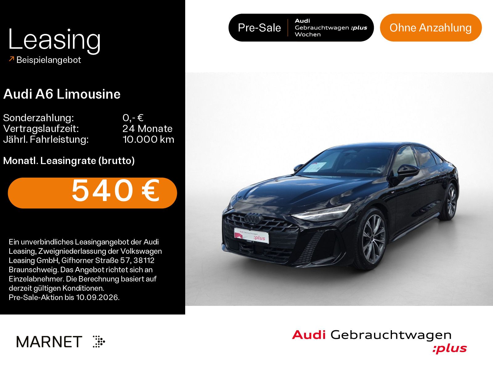 Audi A6 Limousine TFSI qu S line*Navi*LED*HUD*B&O*AHK