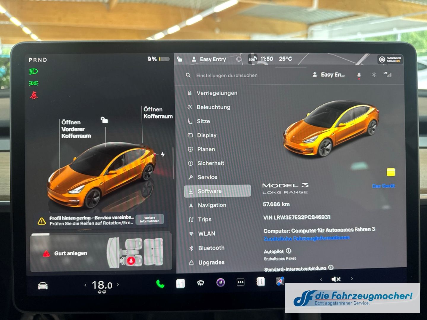 Fahrzeugabbildung Tesla Model 3 Long Range RWD Soundsystem ACC El. Heckk