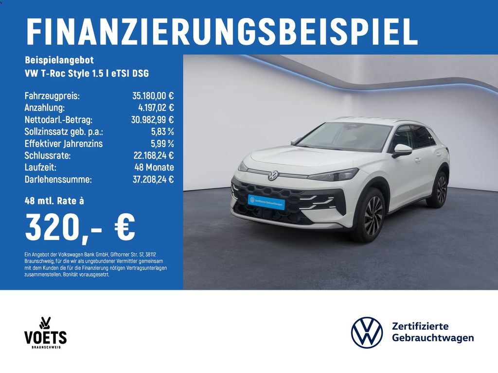 T-Roc Style 1.5 l eTSI DSG IQ.LIGHT+KEYLESS+NAVI