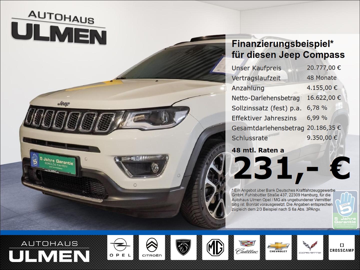 Jeep Compass Limited Navi Panorama Xenon Alu+Allwette