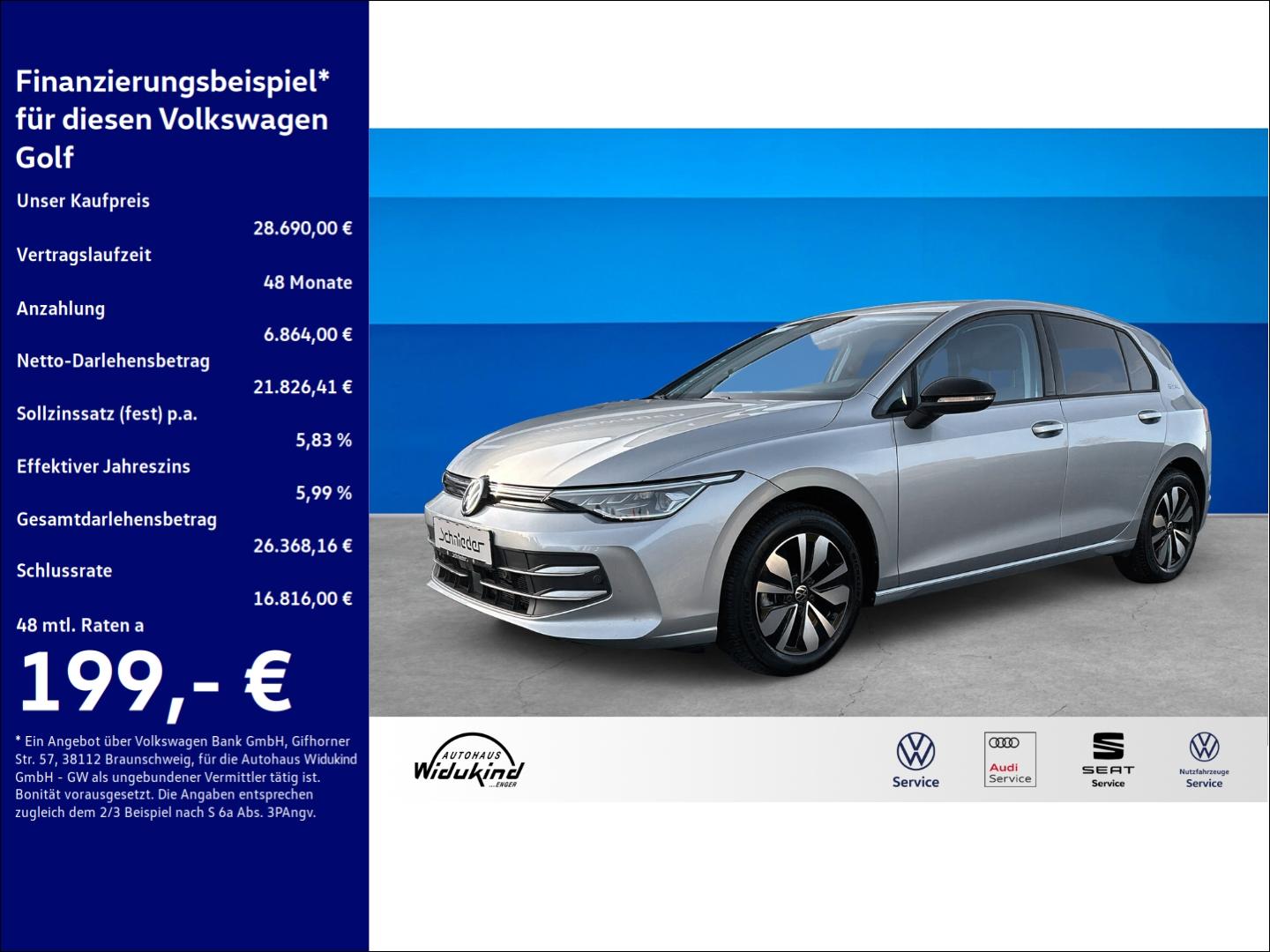 Volkswagen Golf Mildhybrid EU6e VIII 1.5 eTSI 85 kW Goal AH