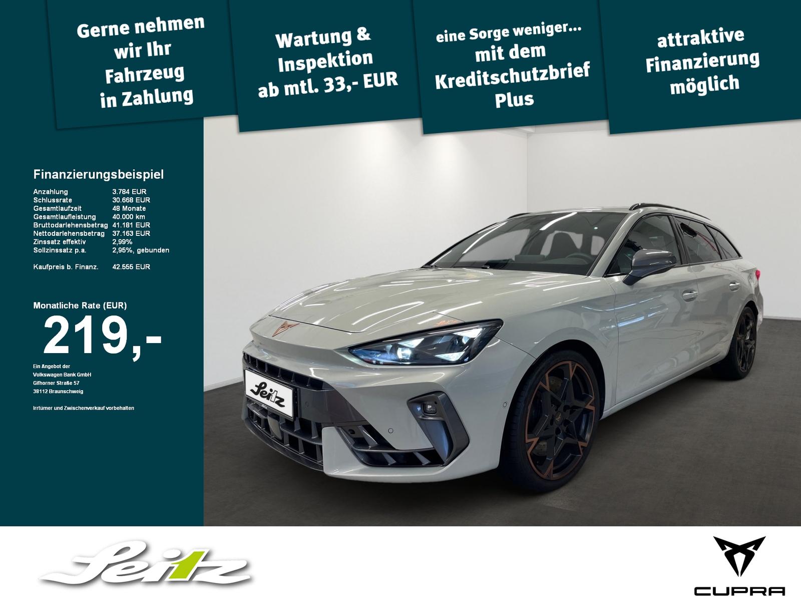 Cupra Leon Sportstourer 2.0 TSI 4Drive VZ AHK*SENNHEIS