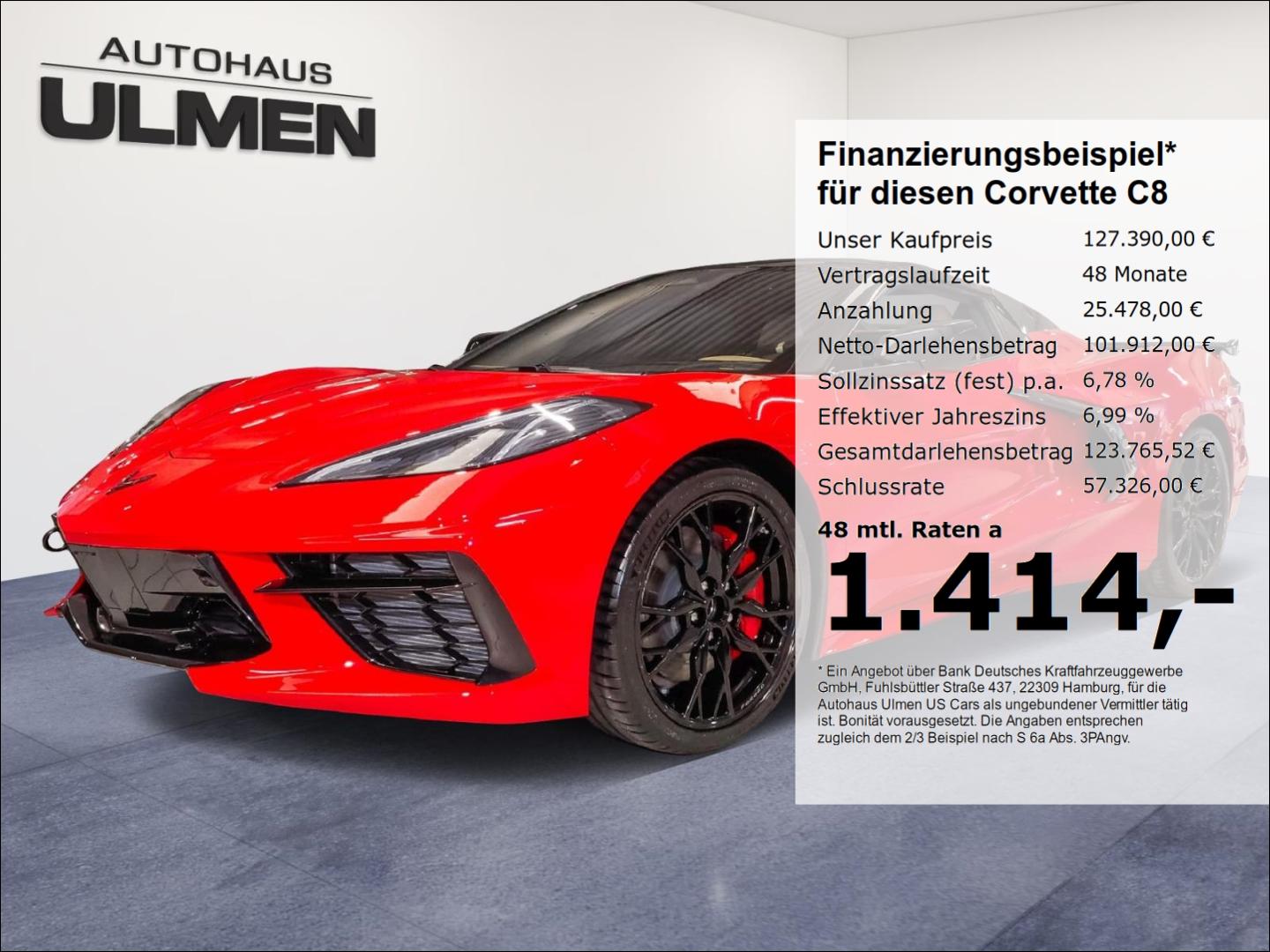Corvette C8 Stingray Cabriolet 3LT 2026 Vollausstattung