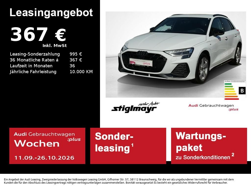 Audi A3 Sportback S-line TFSIe AHK+HUD+MATRIX+SONOS