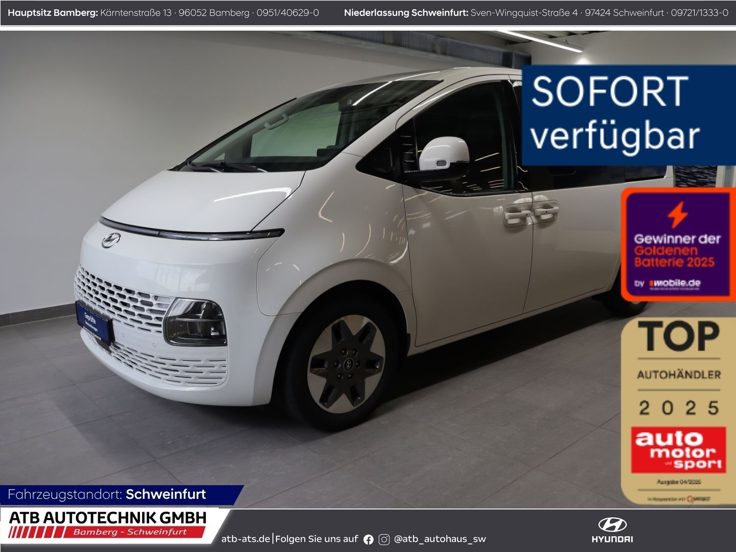 Fahrzeugabbildung Hyundai STARIA Prime 2WD 2.2 CRDi Park-Paket Navi Bose K