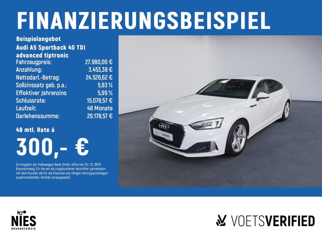 A5 Sportback 40 TDI advanced tiptronic AHK+LED