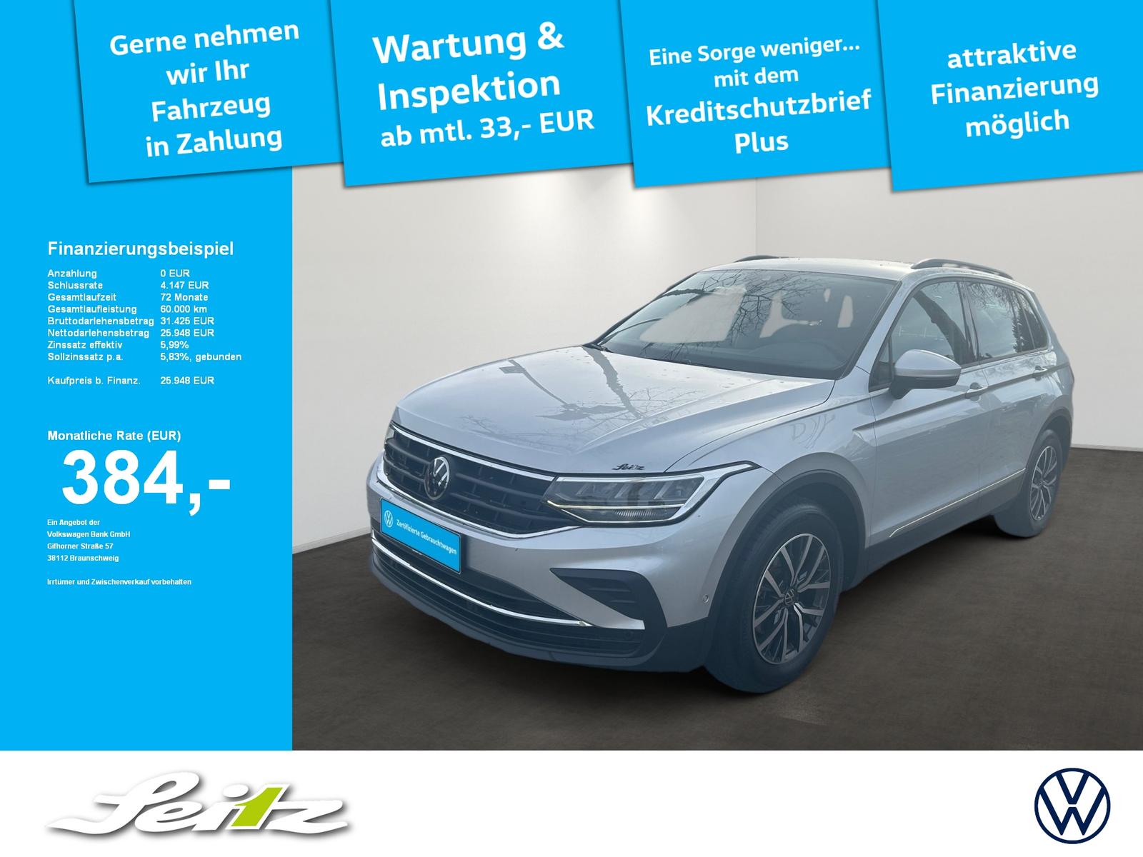 Volkswagen Tiguan 1.5 TSI Life *AHK*LED*PDC*NAVI*