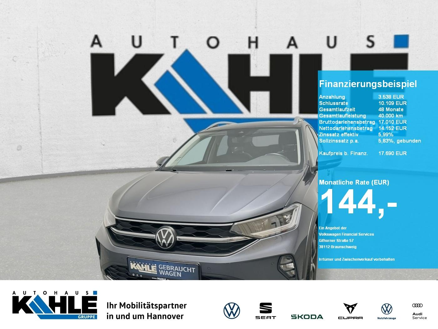 Volkswagen Taigo Style CarPlay Matrix LED Pano RFK Sitzh