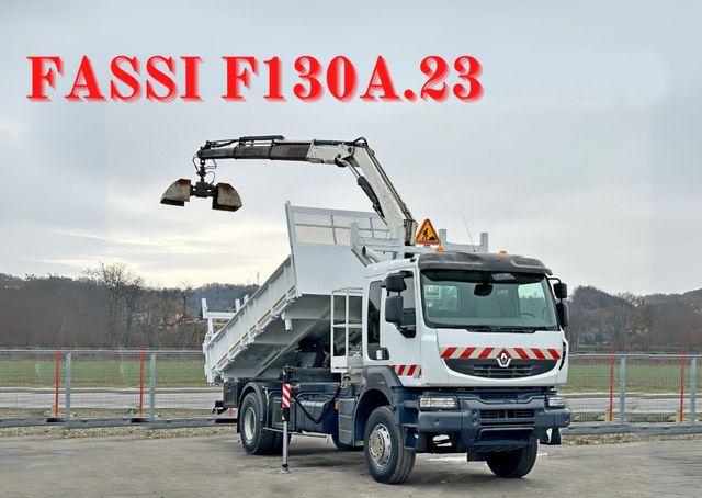 Renault KERAX 370* KIPPER 4,70m * FASSI F130A.23 + FUNK