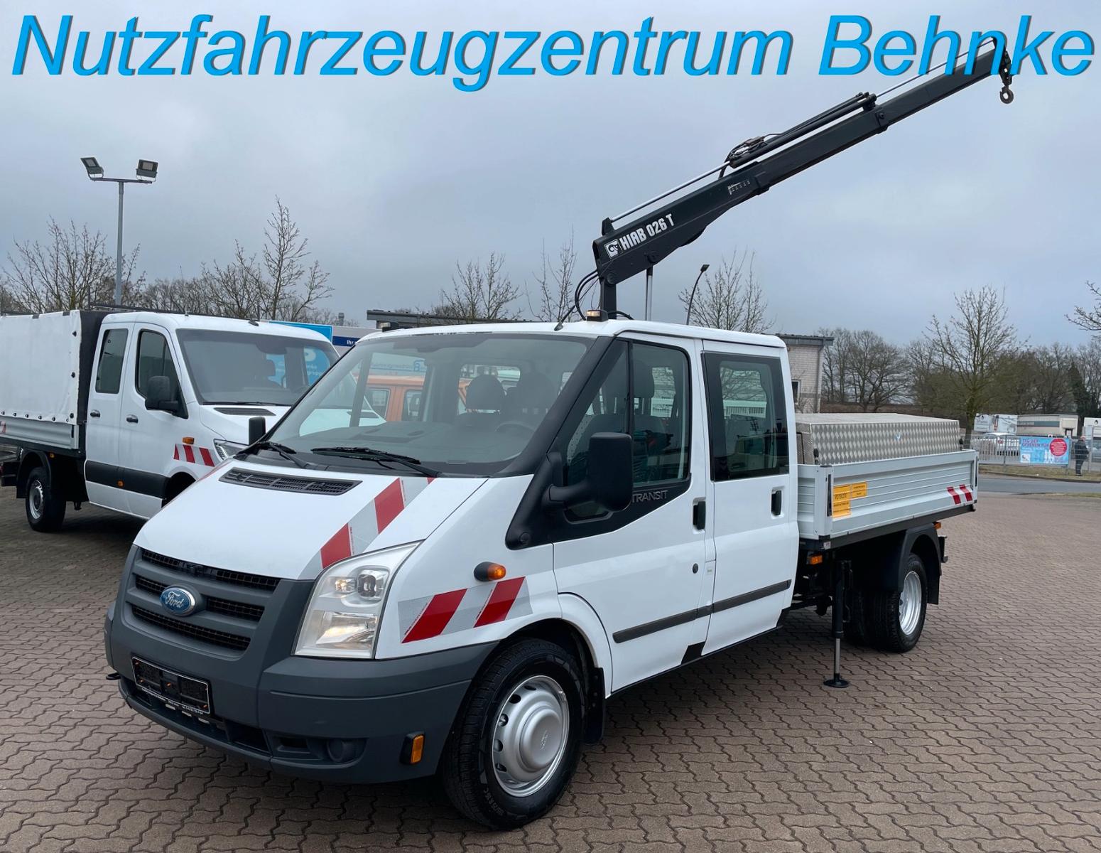 Ford Transit FT 460 L DoKa Hiab Kran 026T/ AC/ AHK