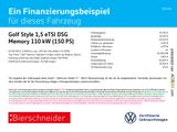 Volkswagen Golf Style 1,5 eTSI DSG Memory Panorama AHK 360° - Volkswagen Golf: Style