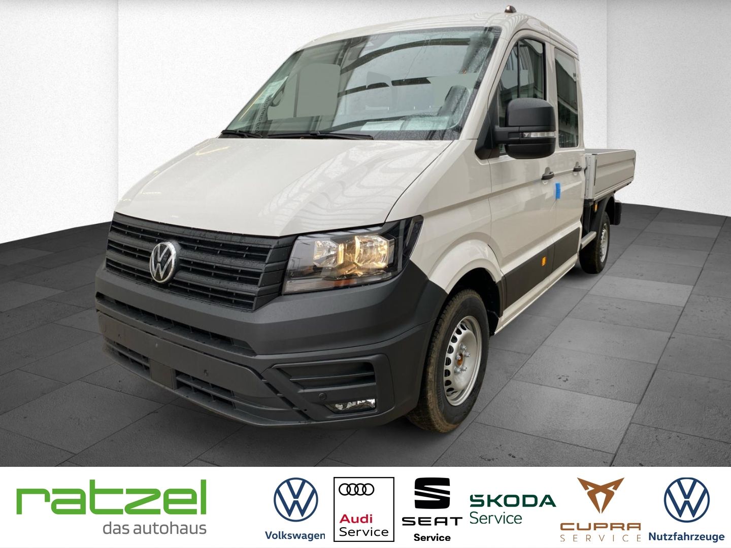 Fahrzeugabbildung Volkswagen Crafter 35 Pritsche DoKa Allwetter+AHK+Klima