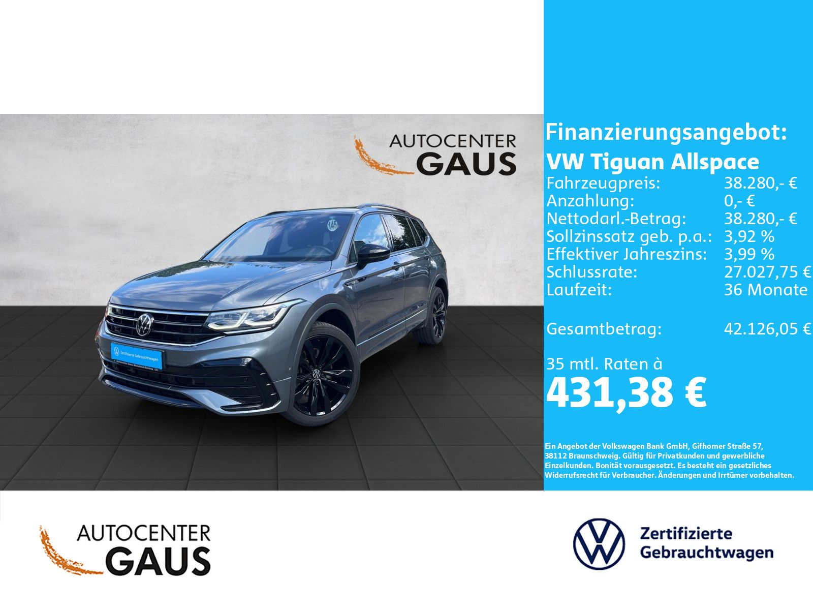Volkswagen Tiguan Allspace R-Line 2.0 TDI DSG 4M Pano*Navi* foto 2