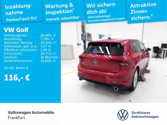 Volkswagen Golf VIII 2.0 TSI DSG GTI Navi FrontAssist LEDPl