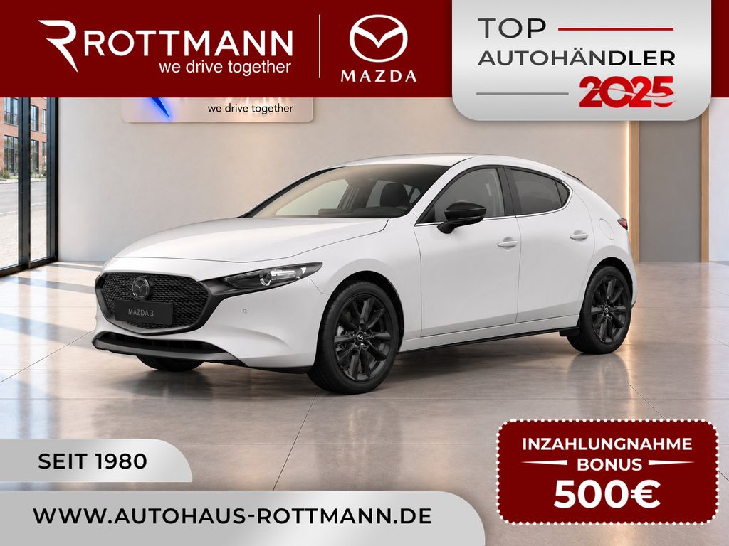 Abbildung Leasingangebot Mazda 3 2027 140ps HOMURA NAVI ACC KeyLess Qi HUD ACAA