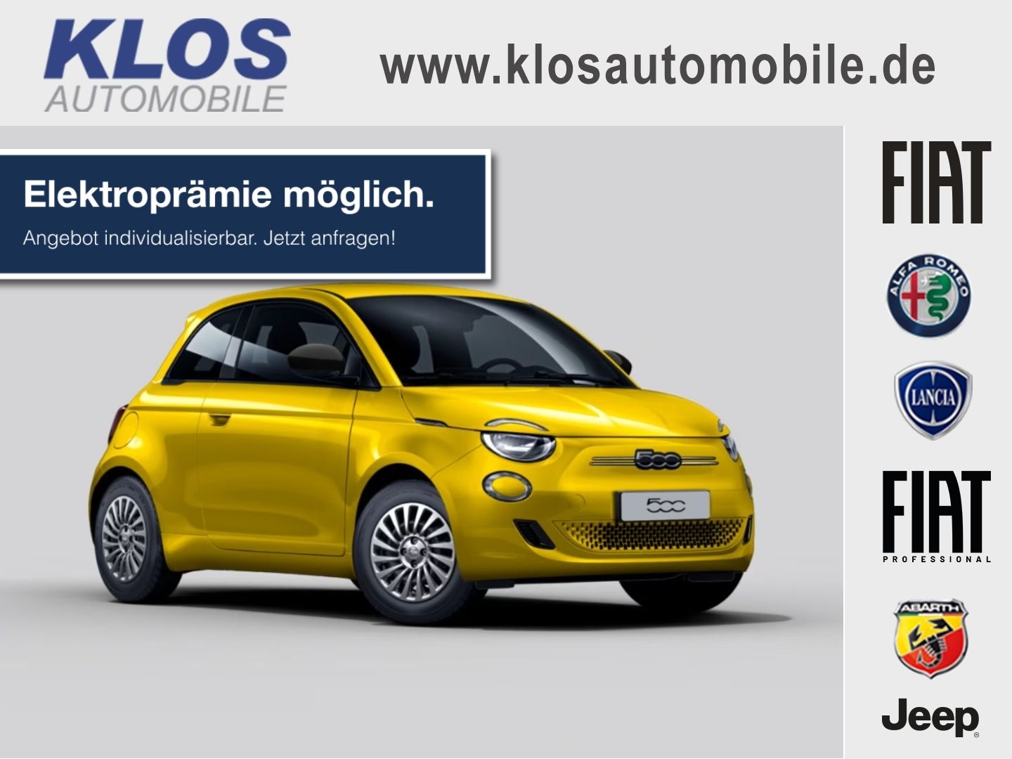 Fiat 500e POP 42kWh **ab 323,03€ leasen** NEUWAGEN