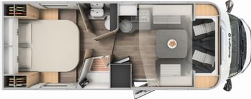 Sunlight Adventure T 69LC 8G Combi 6E SAT TV Heckstützen