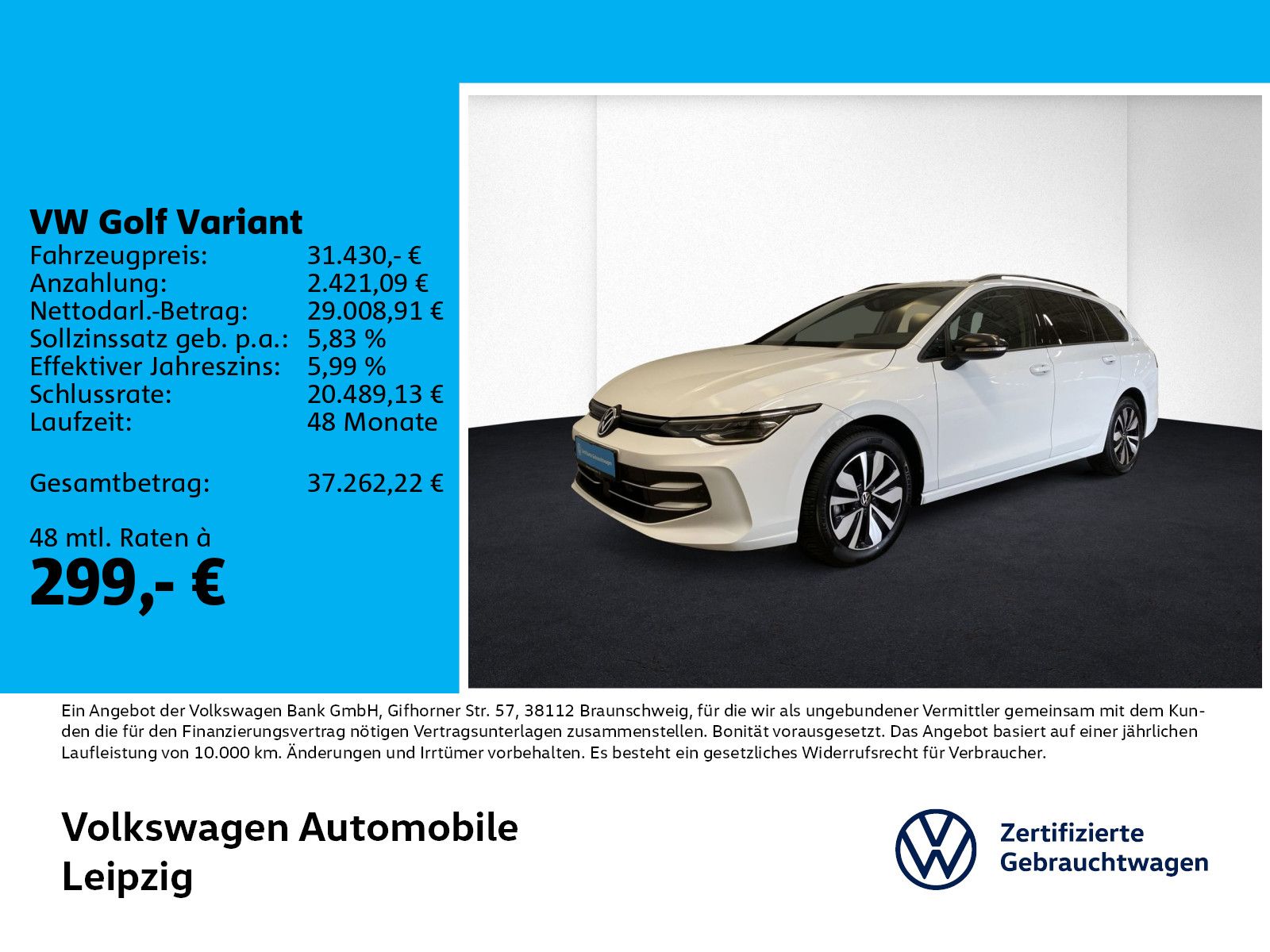 Volkswagen Golf VIII Variant 2.0 TDI Goal AHK IQ DSG ACC foto 1