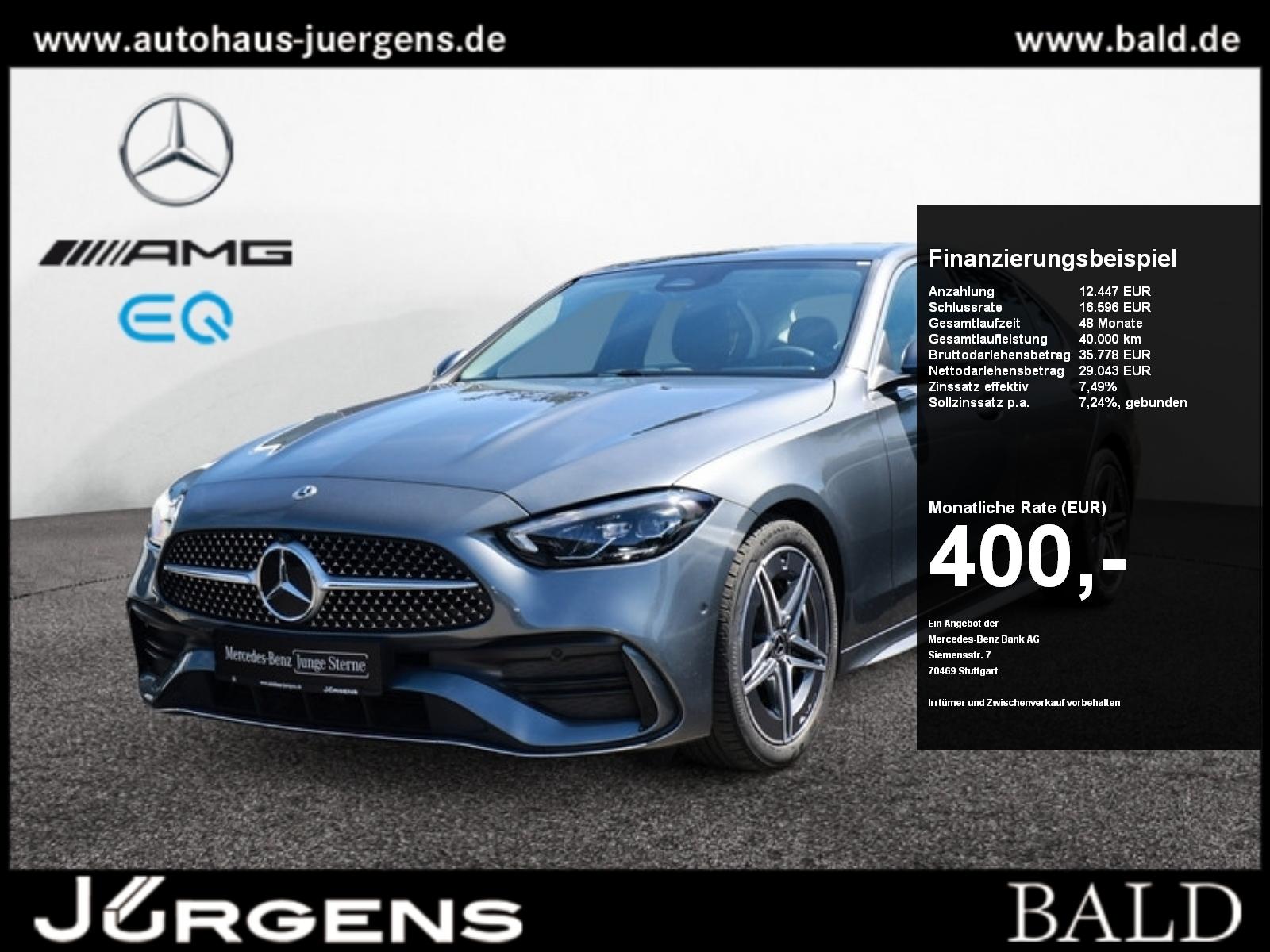 Mercedes-Benz C 200 AMG-Sport/LED/360/Pano/Memo/Totw/Distr/18'