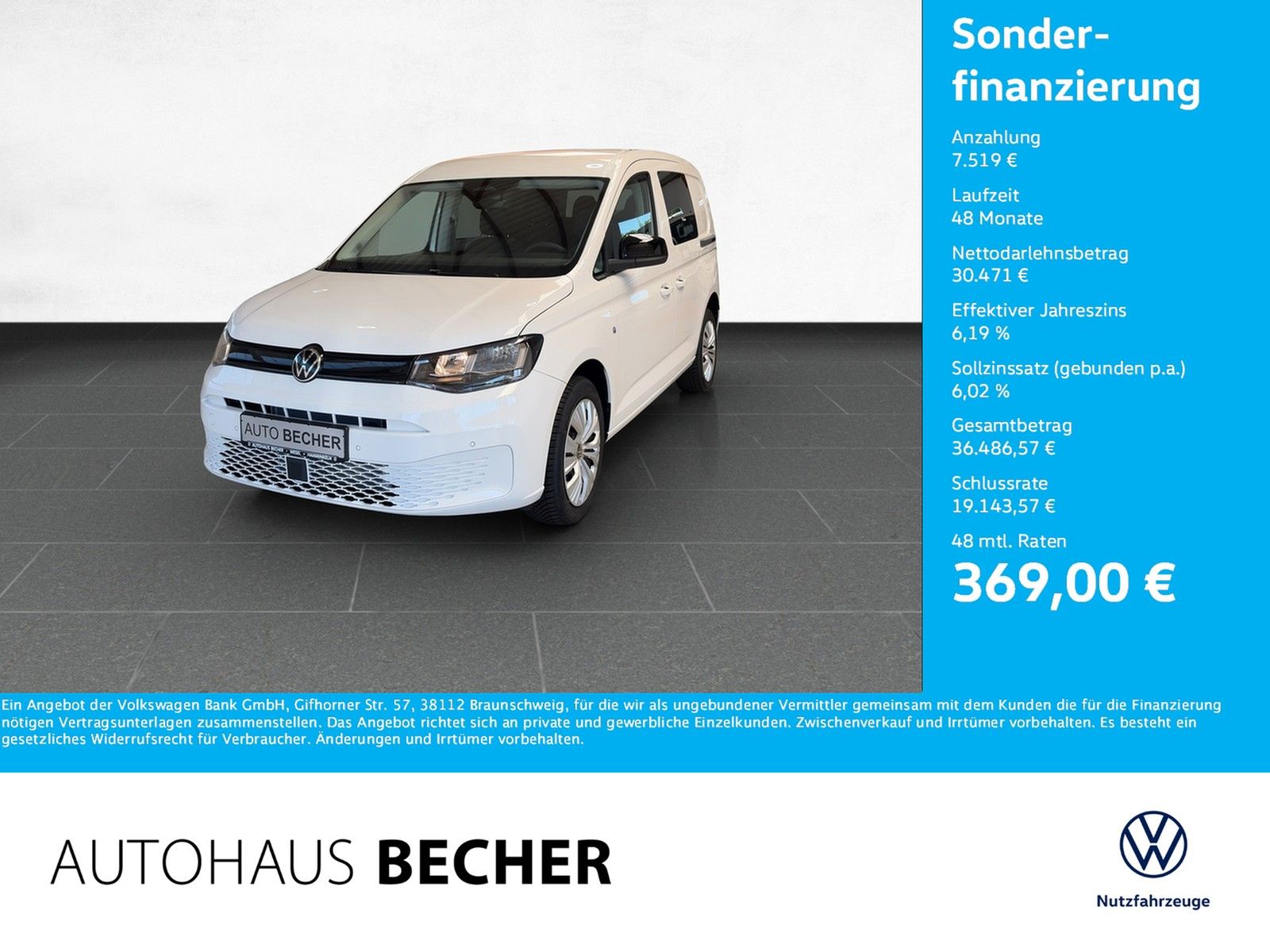 Volkswagen Caddy Flexible 2.0 TDI 6-Gang /CarPlay/Rückfahr