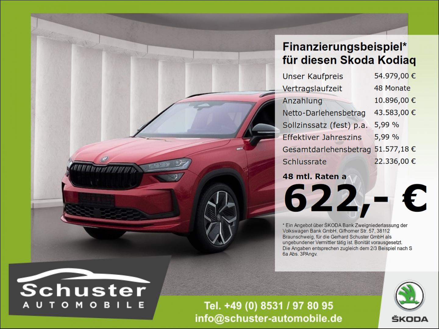 Skoda Kodiaq SPORTLINE 7-Sitze 4×4 TDI*AHK 360°Kam 20*
