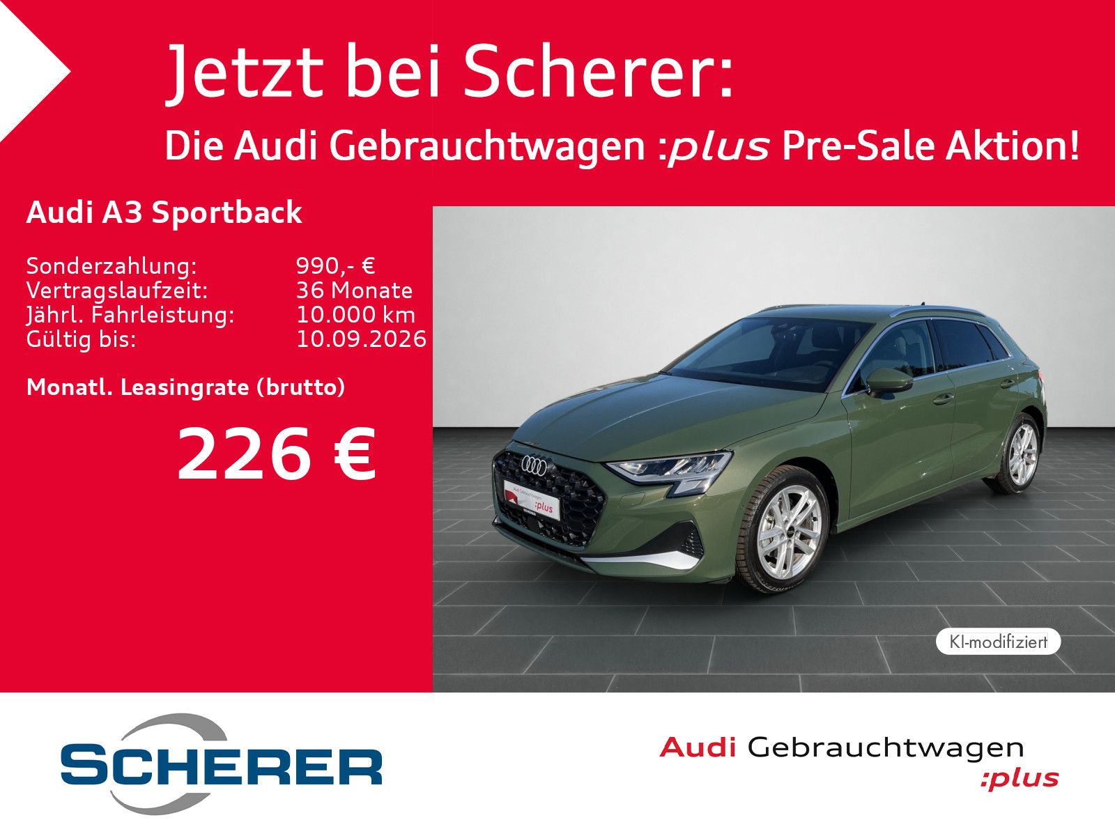 Audi A3 Sportback 30 TFSI advanced S tronic STANDHZ. 