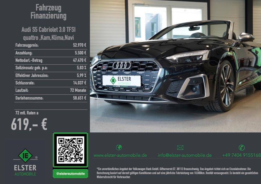 Audi S5 Cabriolet 3.0 TFSI quattro ,Kam,Klima,Navi