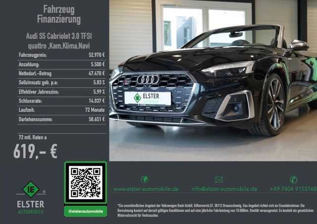 AUDI S5 Cabriolet 3.0 TFSI quattro ,Kam,Klima,Navi