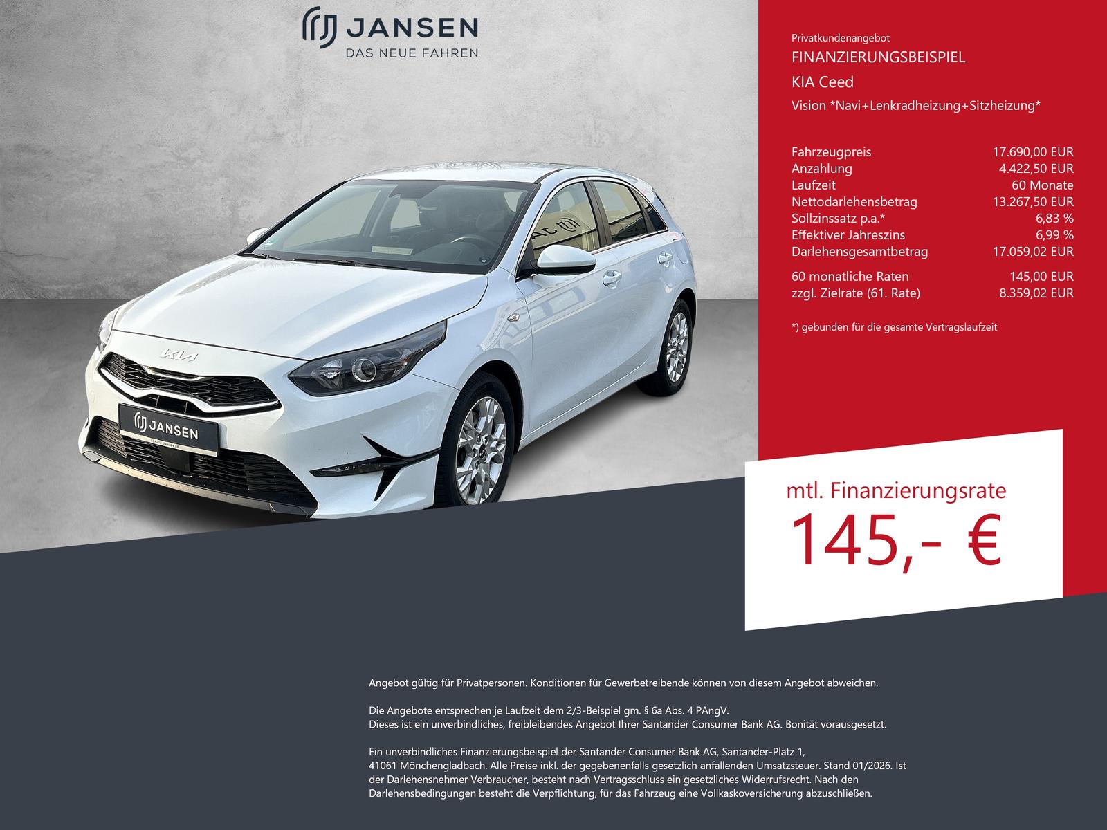Kia Ceed Vision *Navi+Lenkradheizung+Sitzheizung*
