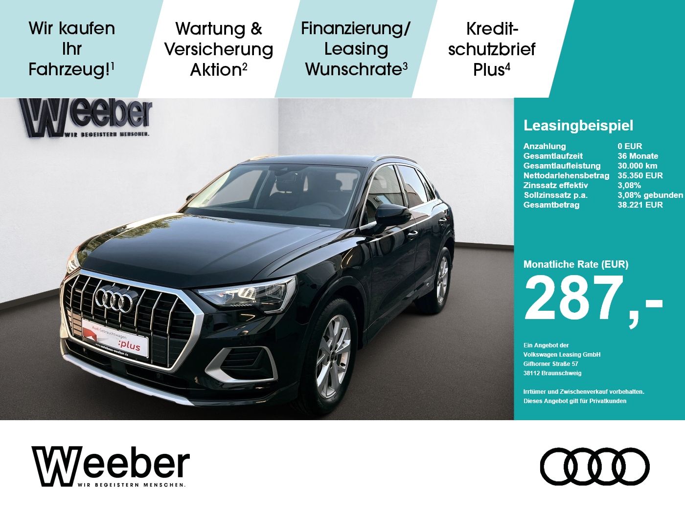 Audi Q3 quattro AHK NAVI LED KESSY SHZ AHK