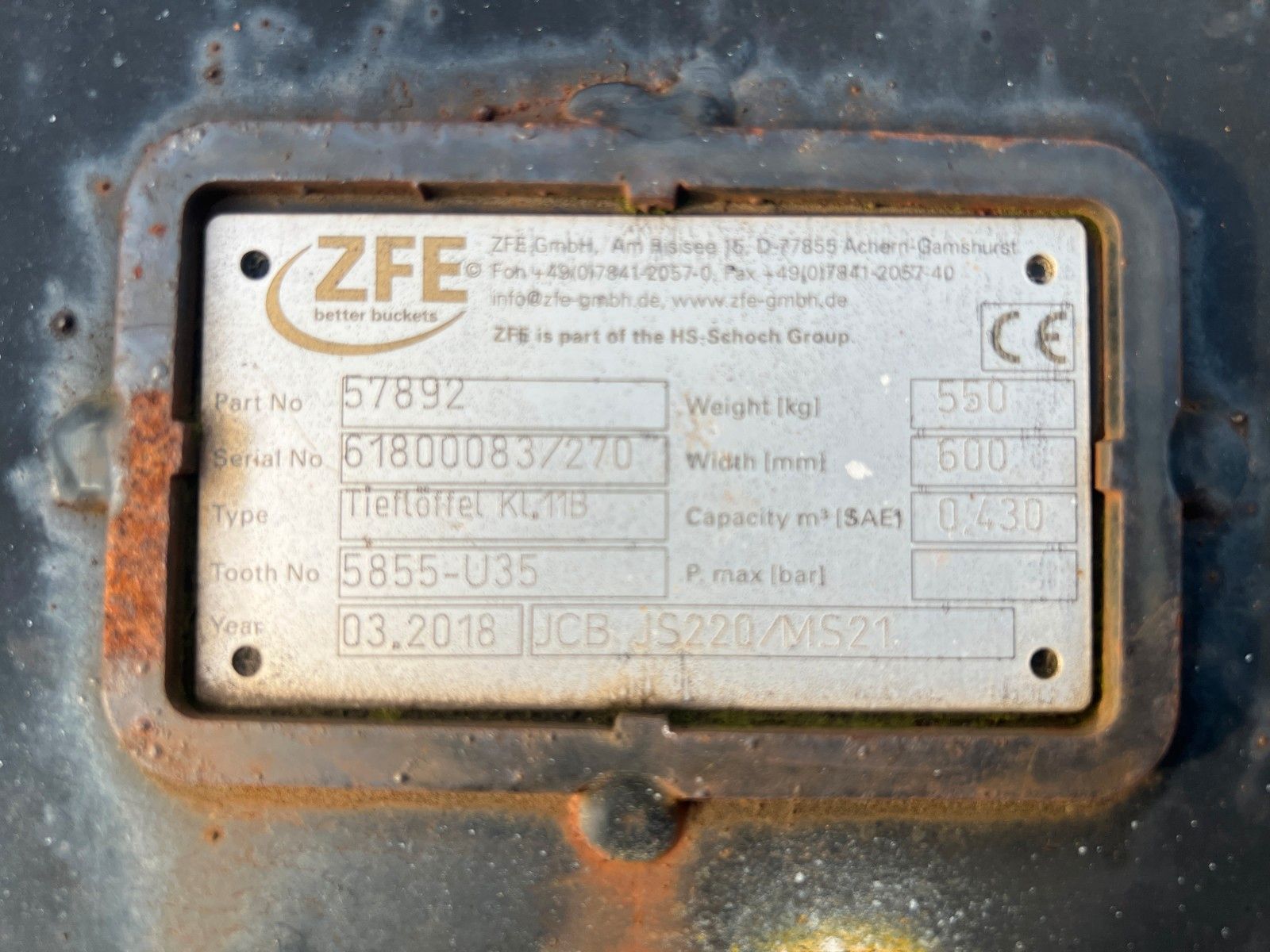 Fahrzeugabbildung Andere Tieflöffel / Löffel / MS21 / 600 mm / 2018