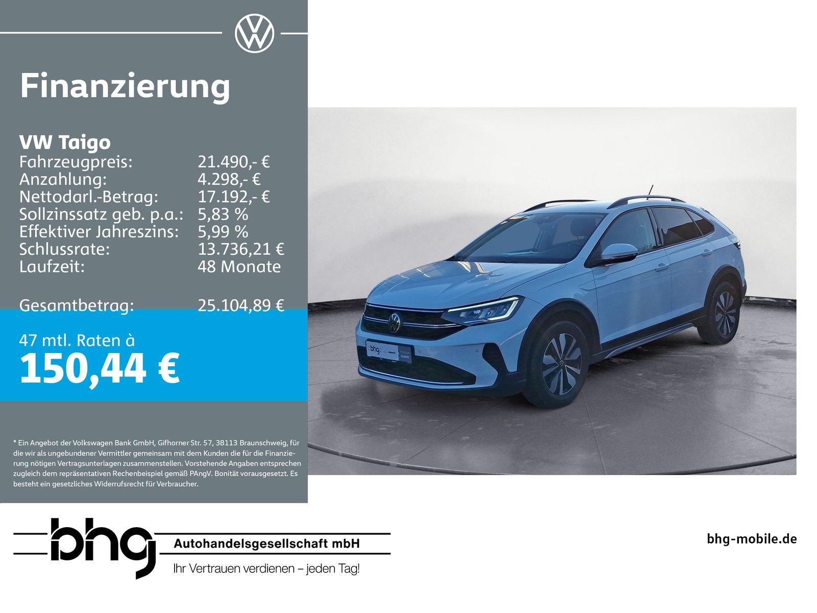 Volkswagen Taigo MOVE 1,0 l TSI OPF 7-Gang-Doppelkupplungsg