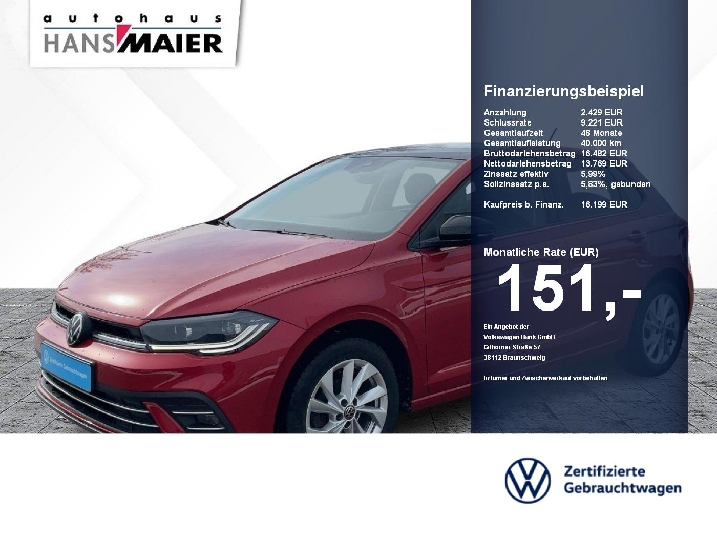Volkswagen Polo Style Navi RearView IQLight IQDrive ACC
