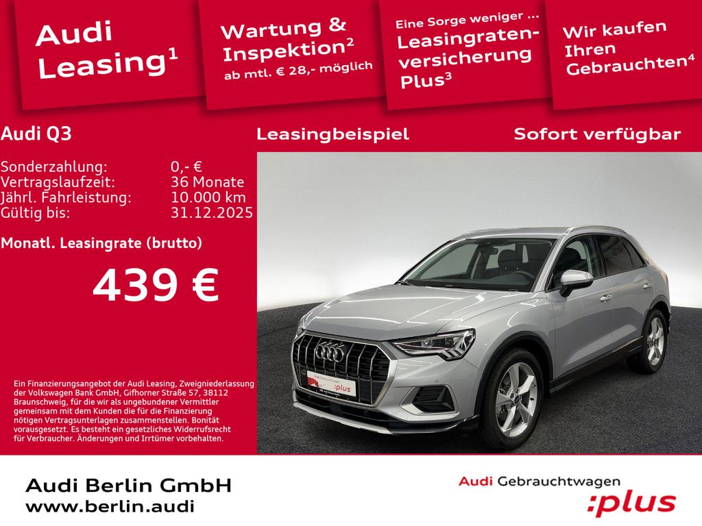 Audi Q3 advanced 35 TFSI S tr. AHK RFK SONOS NAVI LED
