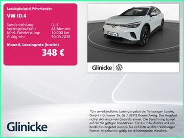 Volkswagen Leasingangebot: Volkswagen ID.4 Pure Performance LED LM 19" Navi PDC vo+hi 