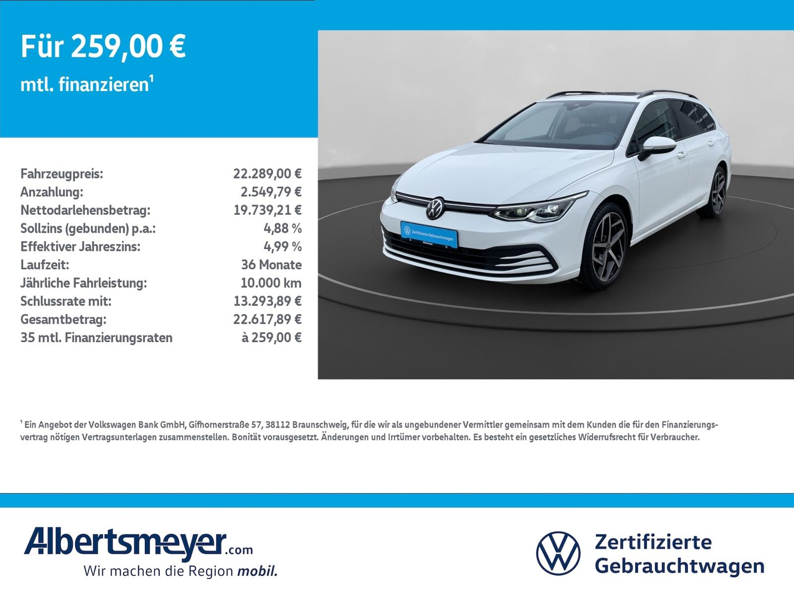 Volkswagen Golf VIII Variant 1.5 TSI Life +AHK+PANORAMA+LED