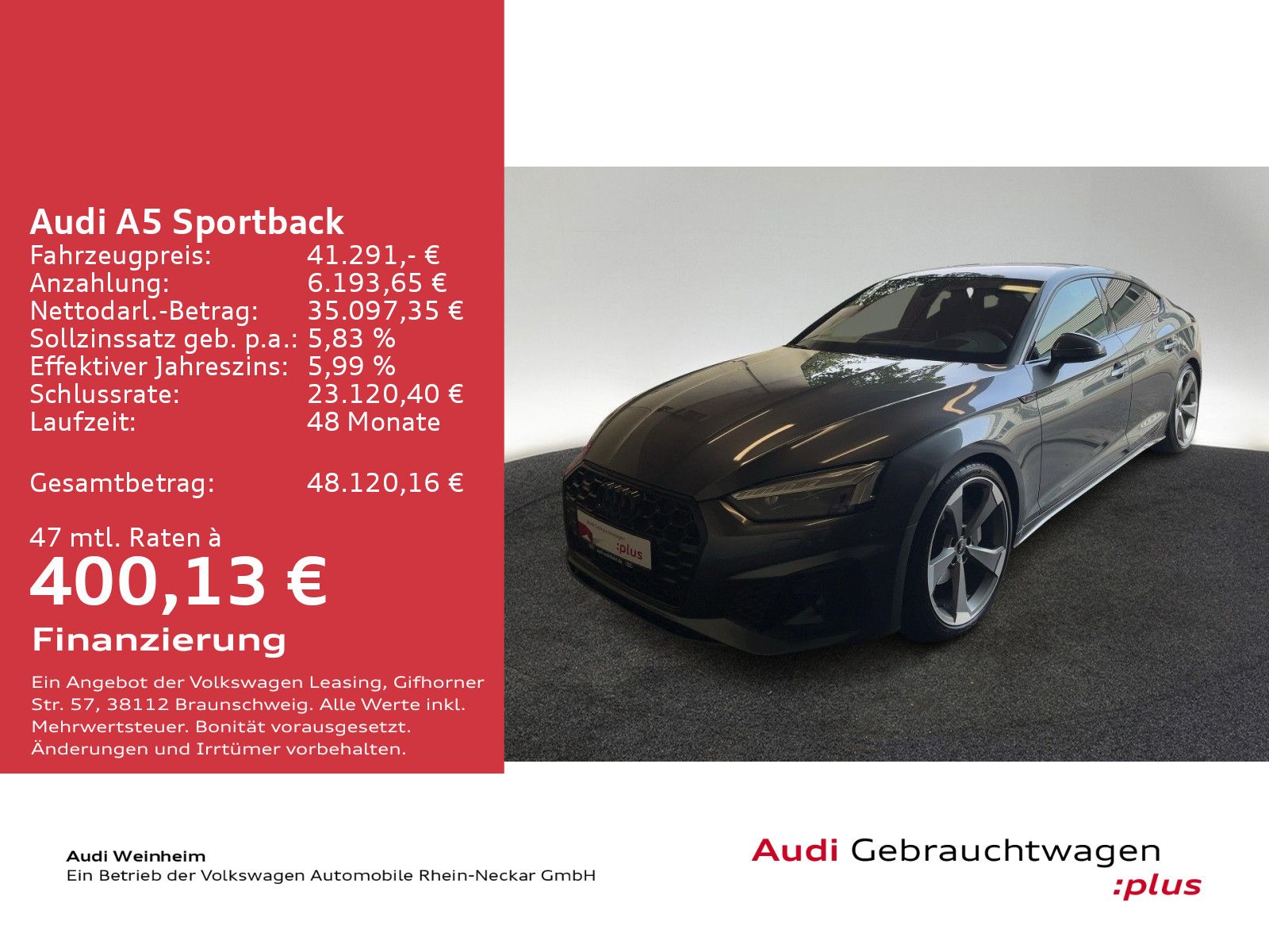 Audi A5 Sportback 40 TFSI quattro Black S-Line Matrix foto 2