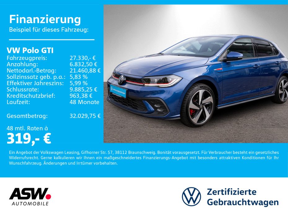 Volkswagen Polo GTI 2.0 TSI DSG LED Navi RFK VC PDC SHZ