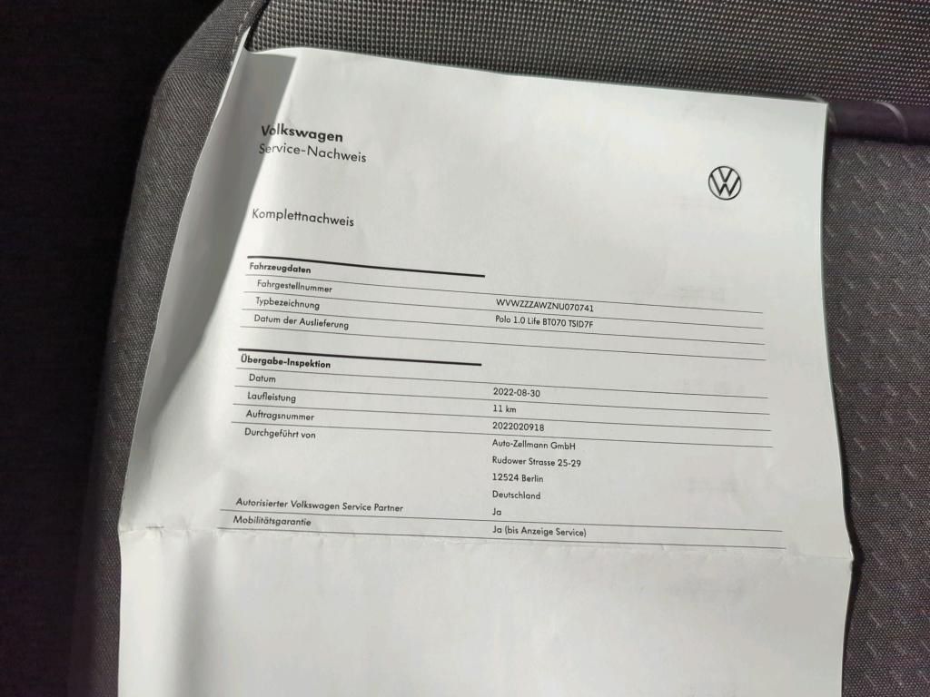 Volkswagen Polo Life 1.0 TSI 70kW 7-Gang DSG 4 Türen