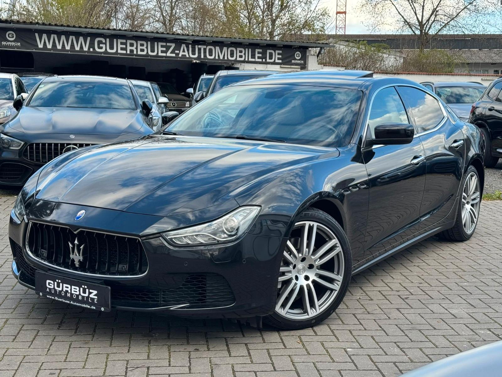 MASERATI GHIBLI 3.0 V6 DIESEL 272ch - CUIR - TOIT OUVRANT - CAMÉRA 360° - APPLE CARPLAY - BI-XÉNON
