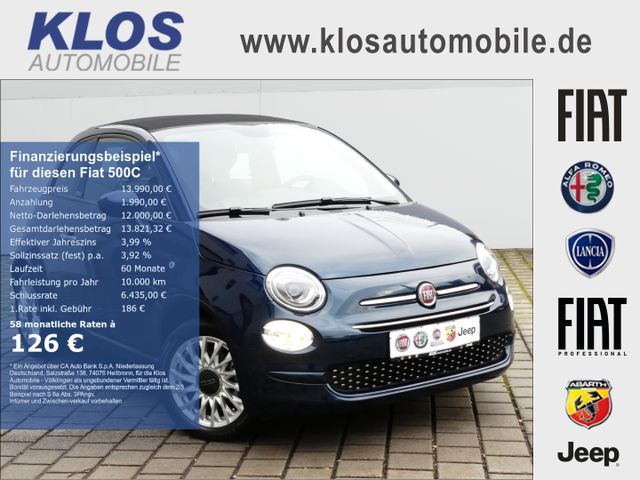 Fiat 500C LOUNGE 1.0 GSE HYBRID CARPLAY SHZ PDC TEMPO