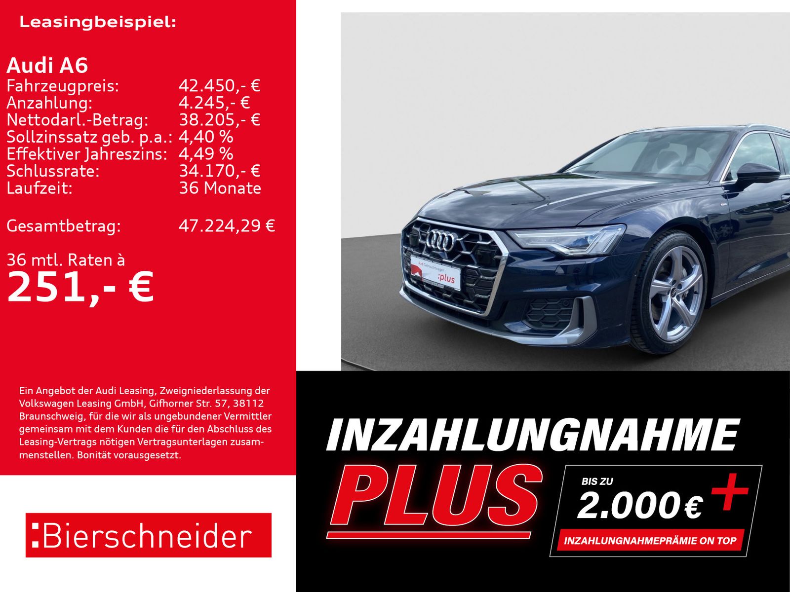 Audi A6 Av 45 TDI qu S-Line MATRIX PANO CAM ACC imagem 2
