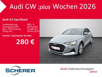 Audi Leasingangebot: Audi A3 Sportback Advanced 35 TDI NAVI EINPARKHILFE R