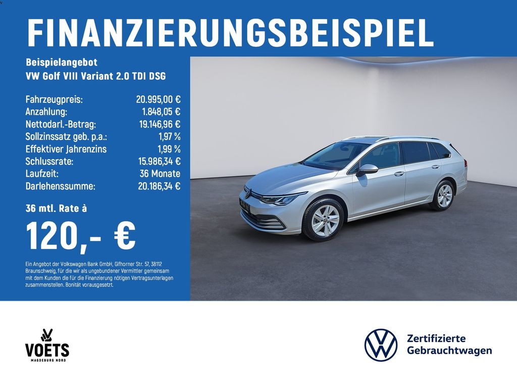 Volkswagen Golf VIII Variant 2.0 TDI DSG Life LED+NAVI+A