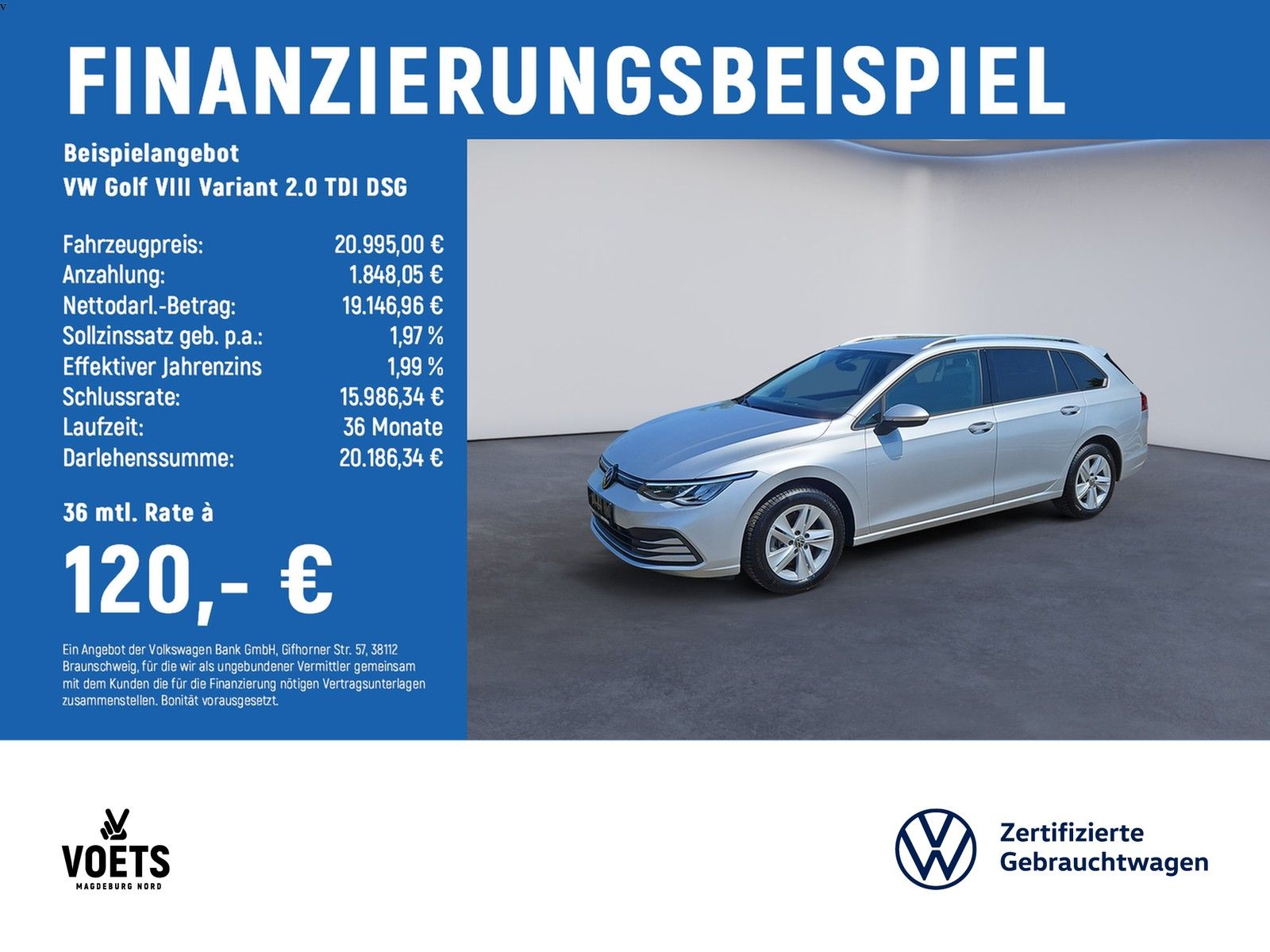 Volkswagen Golf VIII Variant  2.0  TDI  DSG Life LED+NAVI+A