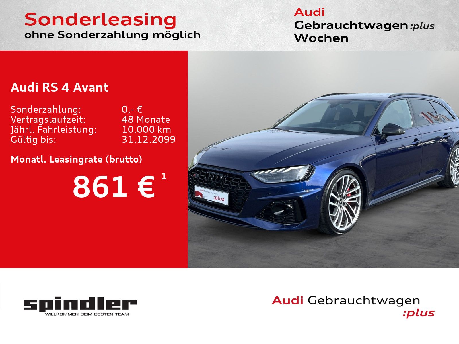 Audi RS 4 Avant TFSI quattro/ Vmax280, Pano, B&O, HuD