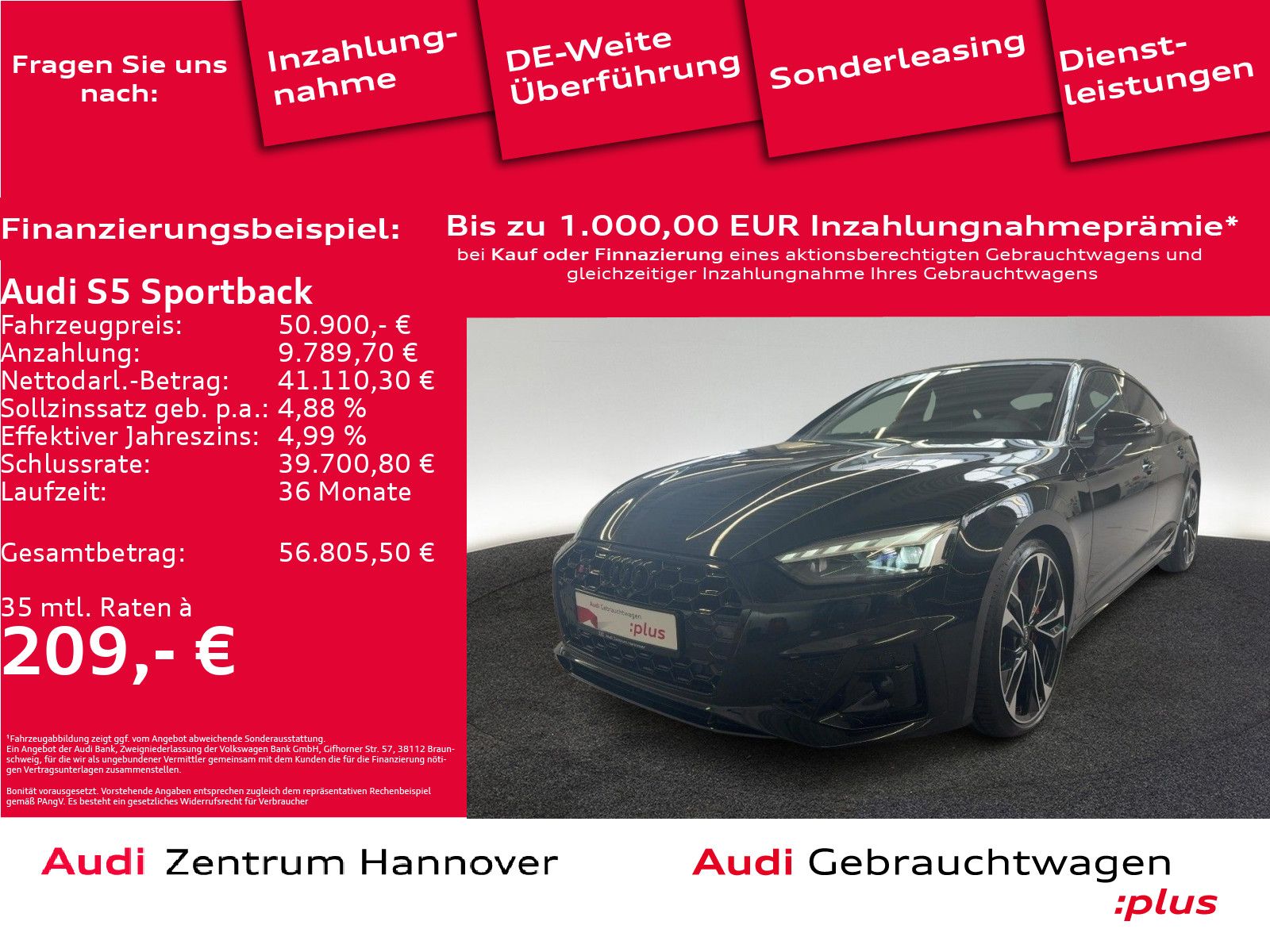 Audi S5 Sportback 55 TDI qu. competition edition Pano