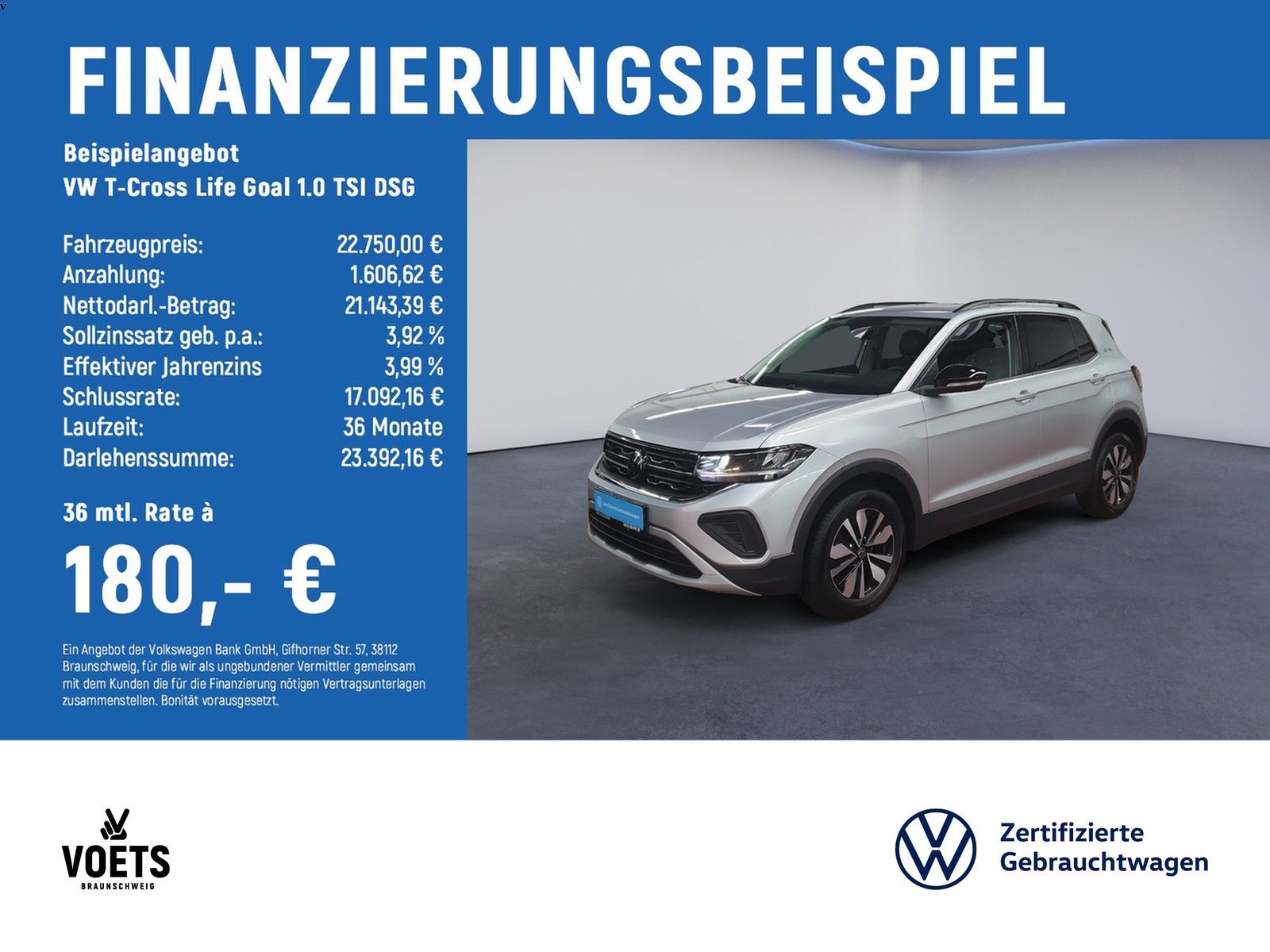 Volkswagen T-Cross Life Goal 1.0 TSI DSG LED+ACC+SHZ