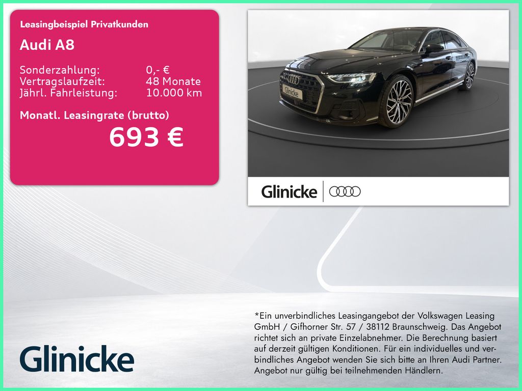 Audi A8 50 TDI qu. AHK Matrix LM 21" B&O 360° Leder A