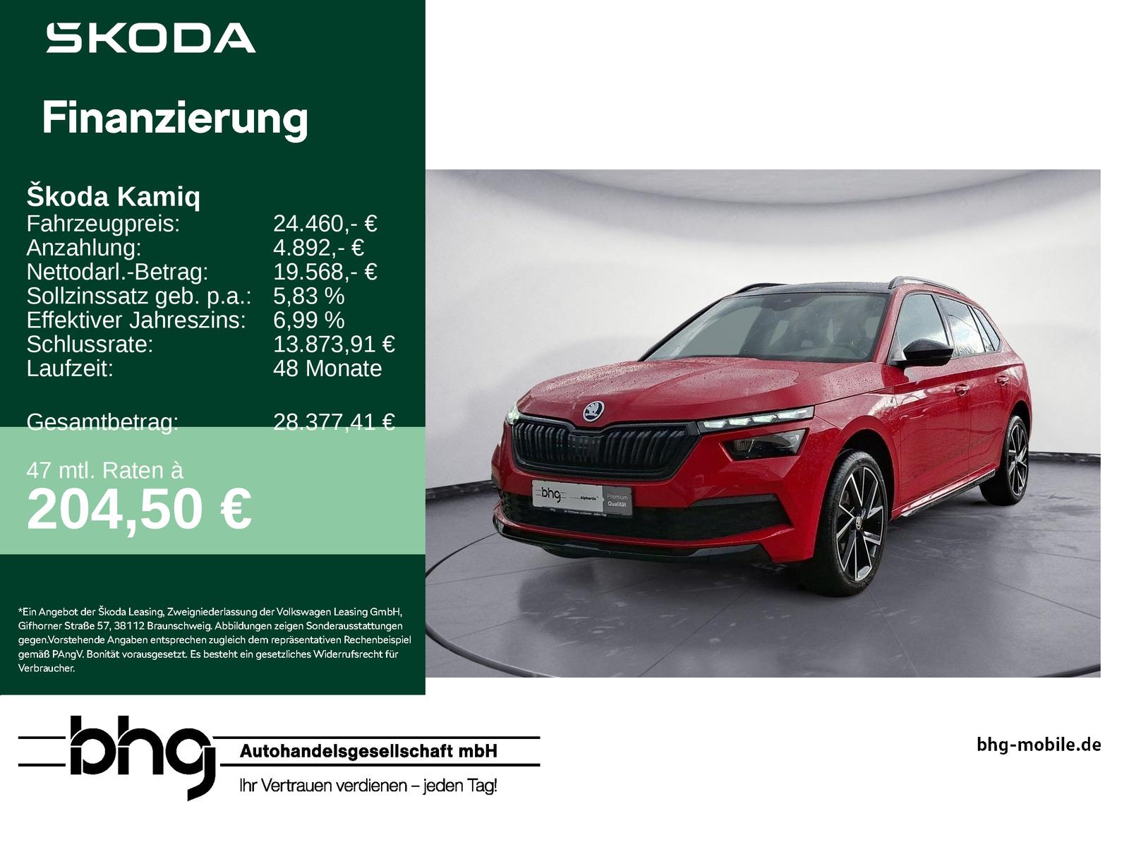 Skoda Kamiq 1.5 TSI DSG Monte Carlo